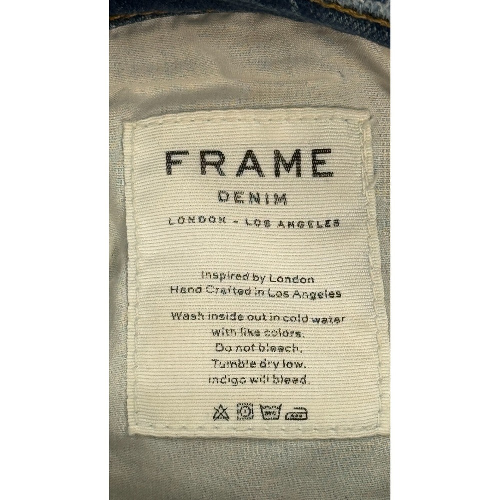 Frame Le Boy Women's 5 Pocket Distressed Zip Ankle Jeans Size 25 - Picture 7 of 16